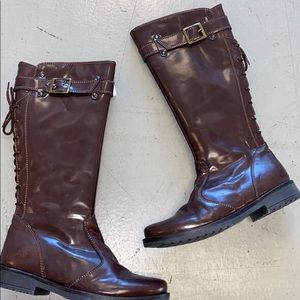 Brand new patent leather riding boots for girls